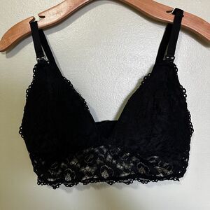 Secret Treasures Women's Maternity Bra Nursing Bralette Lace Black Size L